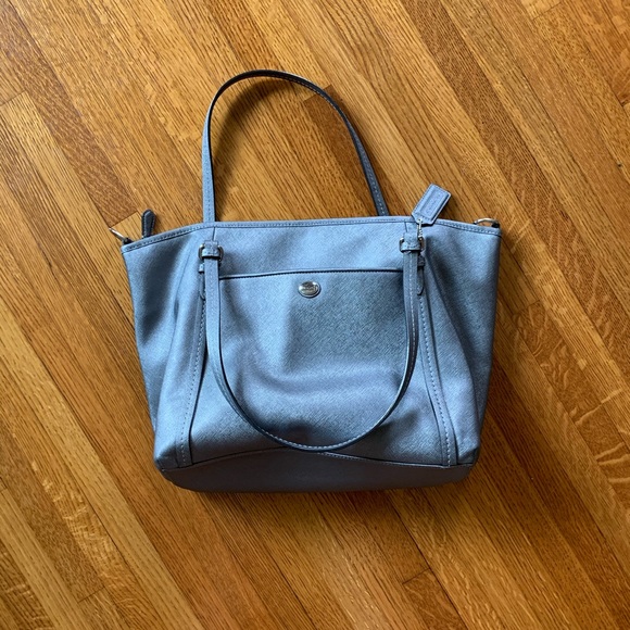 Coach Handbags - LIKE NEW Dark Silver Coach Tote Bag